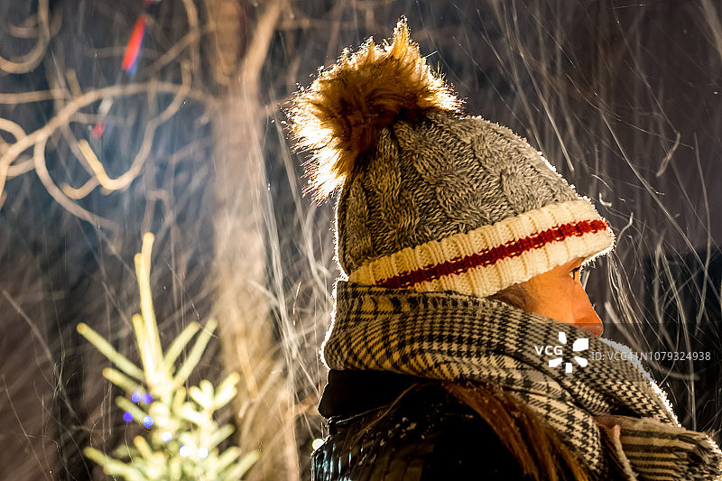 蒙特利尔圣诞市场户外表演图片素材