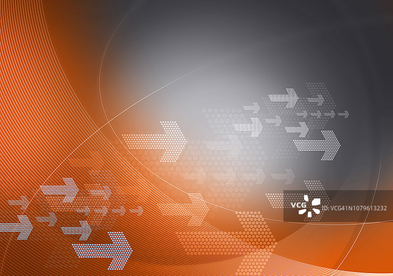 灰色橙色箭头背景图片素材