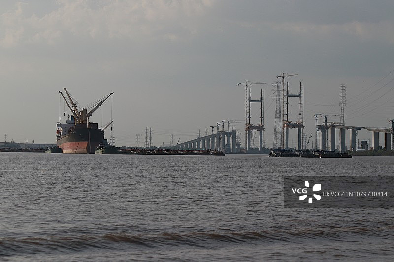 西贡河口图片素材