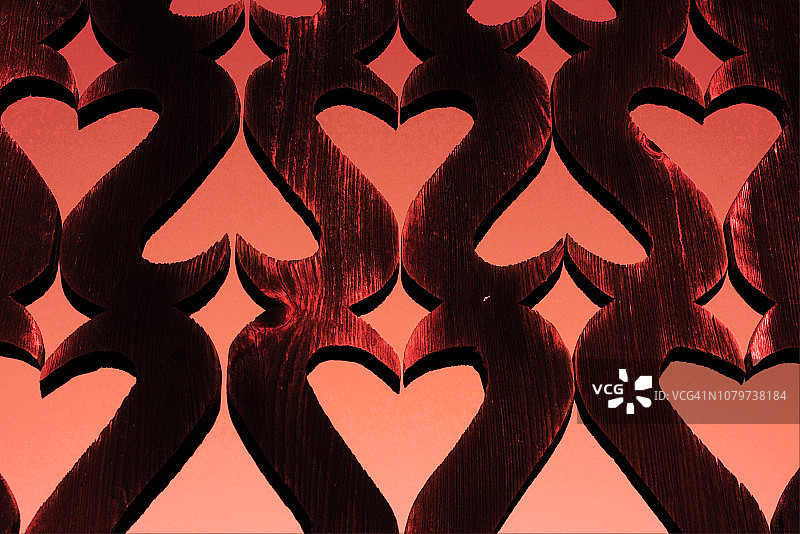 情人节红色围栏背景（罗马尼亚）图片素材