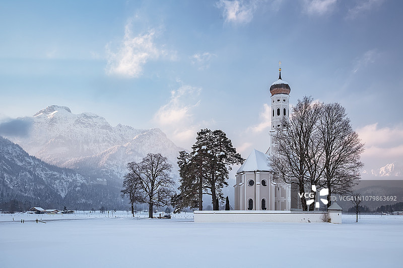 圣科洛曼教堂，阿尔高，巴伐利亚，德国图片素材