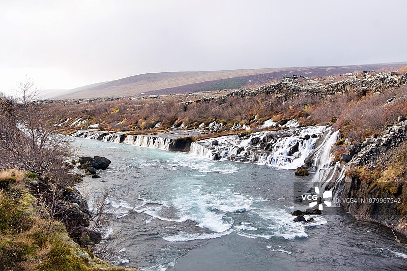 熔岩瀑布Hraunfossar图片素材