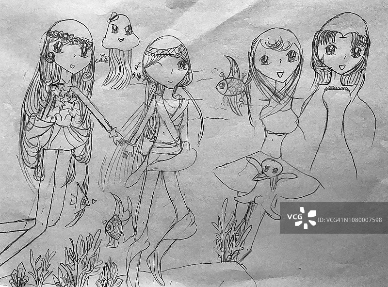 多位海洋神话美人图片素材