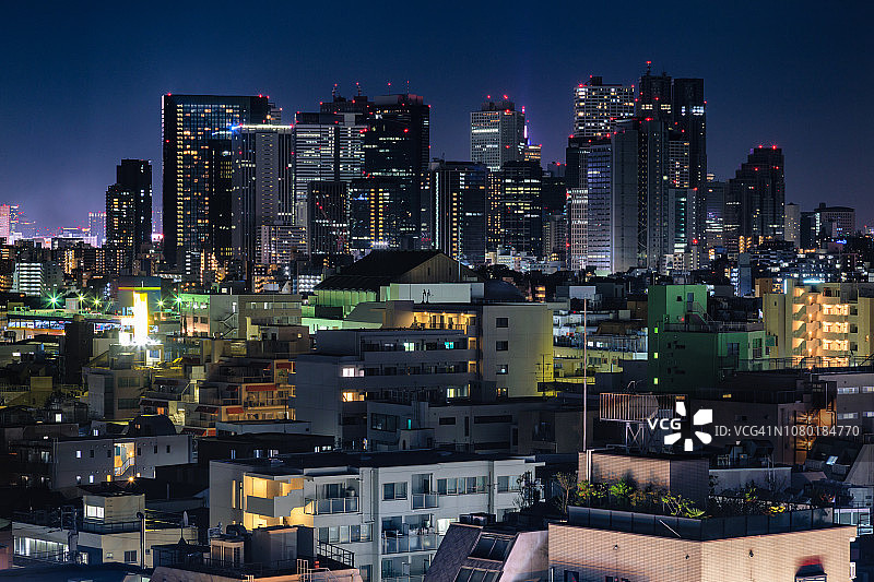 东京中野区鸟瞰图图片素材