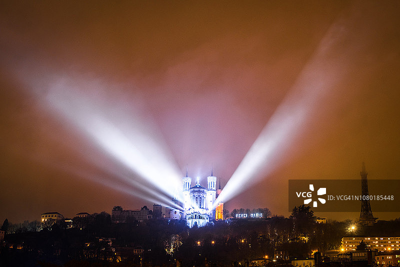 2018年里昂灯光节图片素材