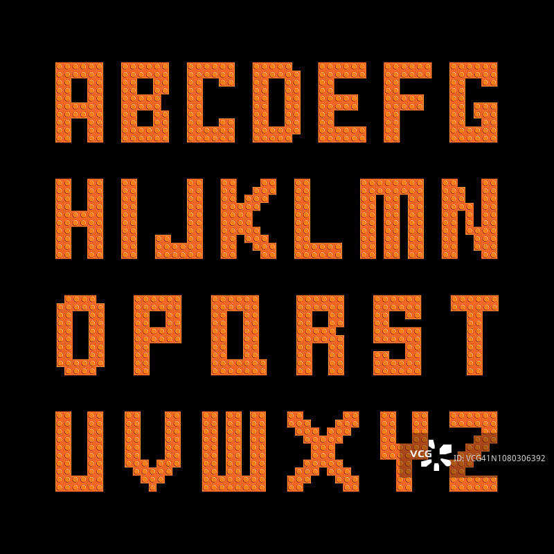 塑料玩具字母矢量图图片素材