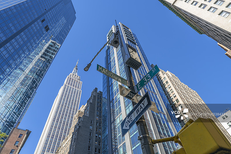 2018年10月30日，美国纽约曼哈顿中城的帝国大厦图片素材