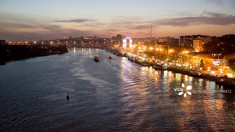 俄罗斯南部顿河畔罗斯托夫夜景图片素材