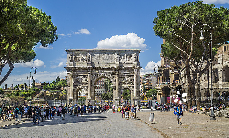 意大利罗马君士坦丁凯旋门图片素材