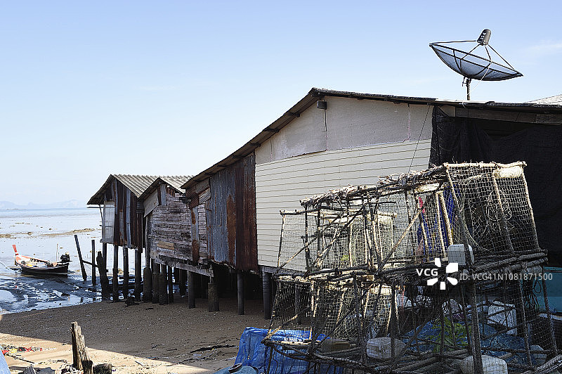 兰塔岛渔村风光图片素材