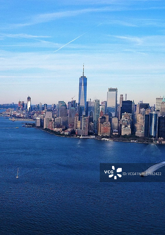 曼哈顿与纽约港图片素材