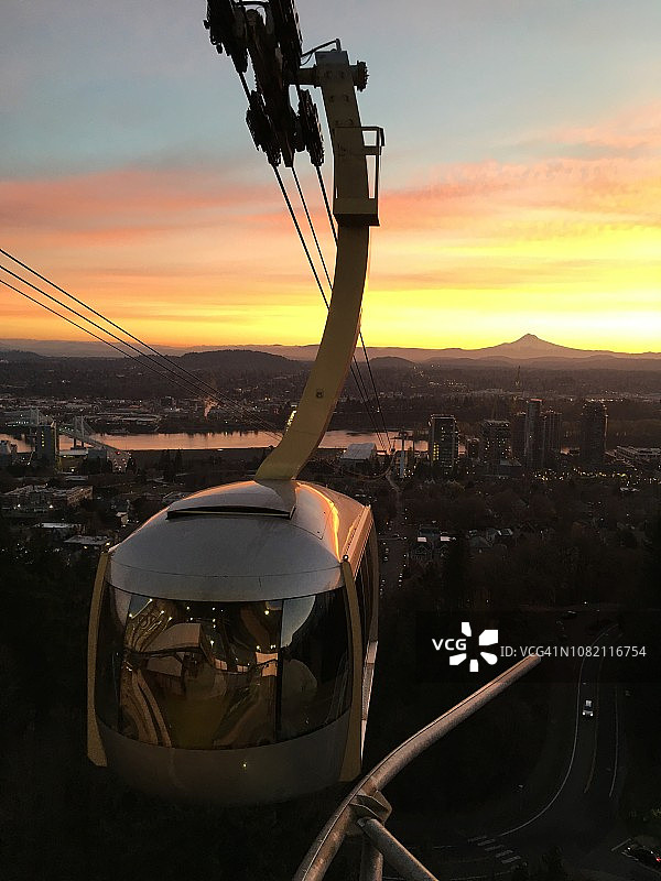 空中缆车通勤图片素材