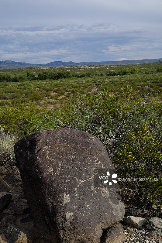 美国新墨西哥州三河岩画遗址图片素材