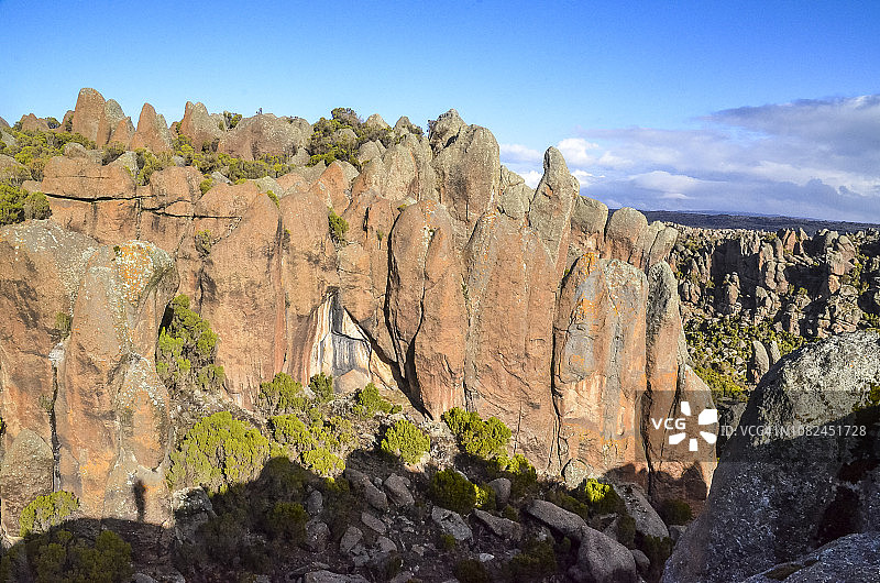 奇特的Rafu熔岩流岩层图片素材