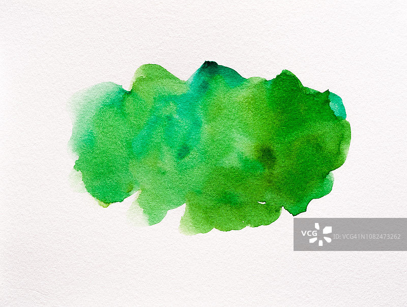 绿色水彩笔触图片素材