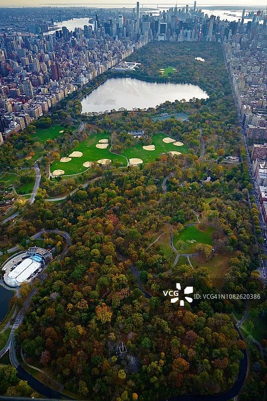 中央公园俯瞰图片素材