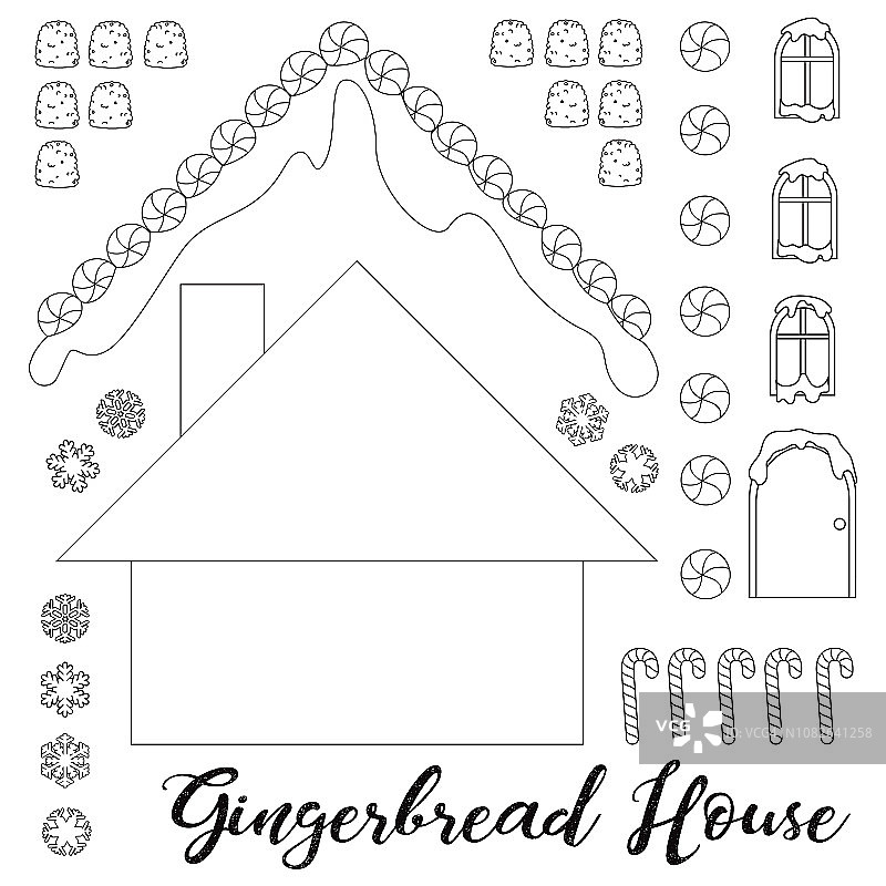 姜饼屋剪贴画素材图片素材