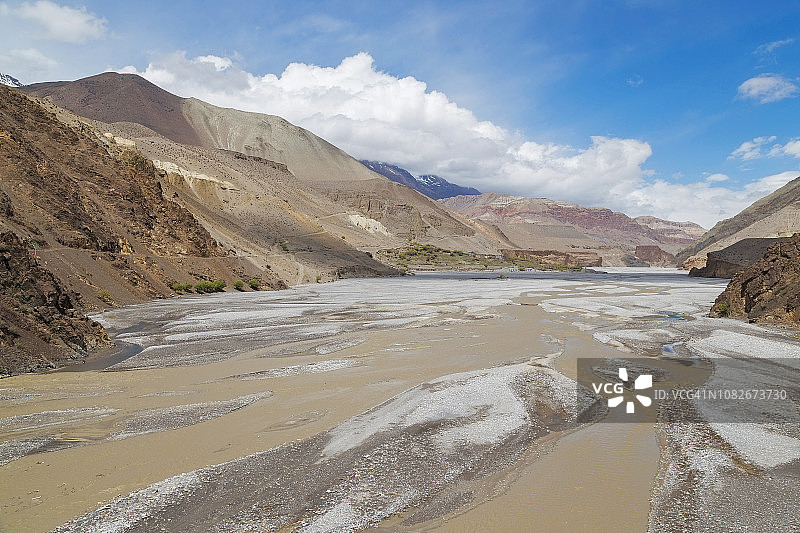 尼泊尔的乔姆索姆市图片素材