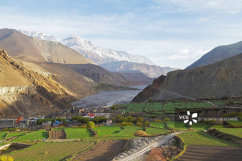 尼泊尔木斯塘地区卡格贝尼的当地房屋图片素材