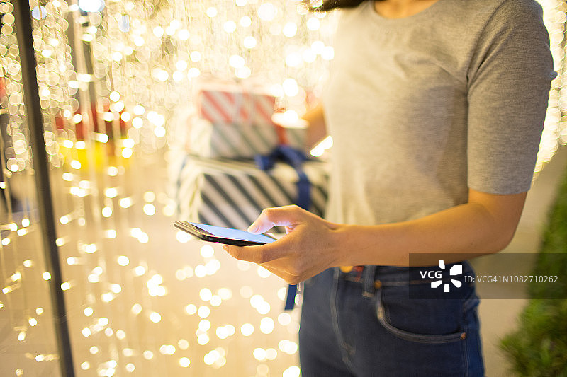 圣诞礼品盒特写图片素材