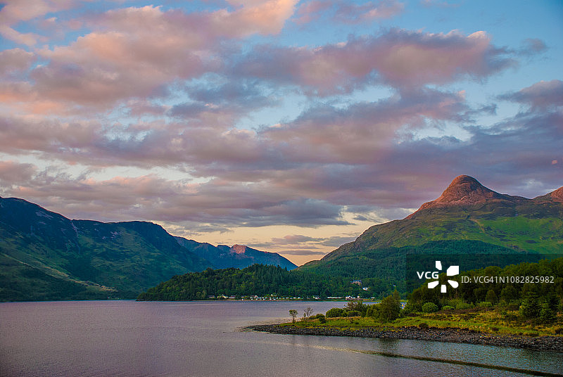 艾蒂夫湖的日落图片素材