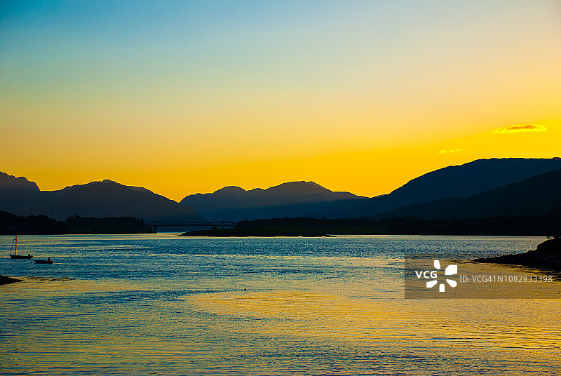 艾蒂夫湖的日落图片素材