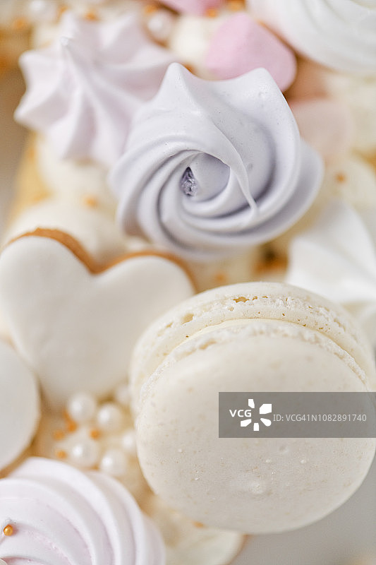 独角兽数字蛋糕特写图片素材