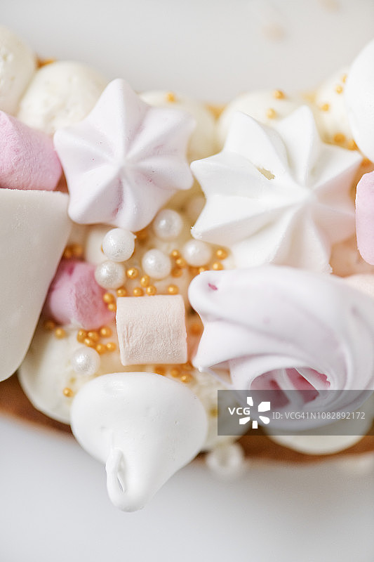 独角兽数字蛋糕特写图片素材