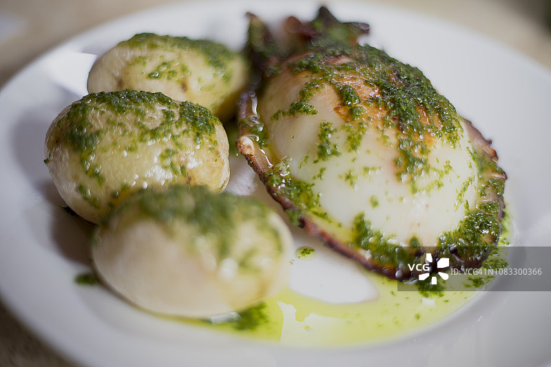 盘装烤鱿鱼图片素材