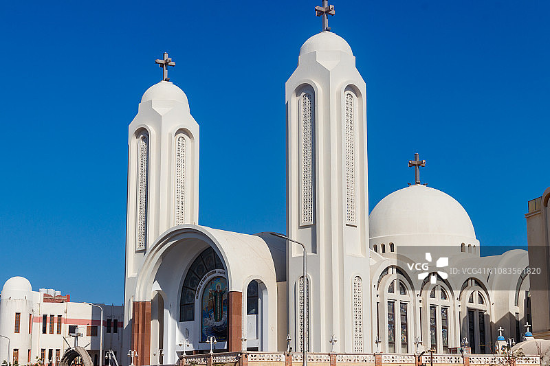 埃及洪加达科普特正统教堂外立面图片素材