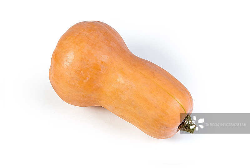 白色背景下的完整冬南瓜图片素材