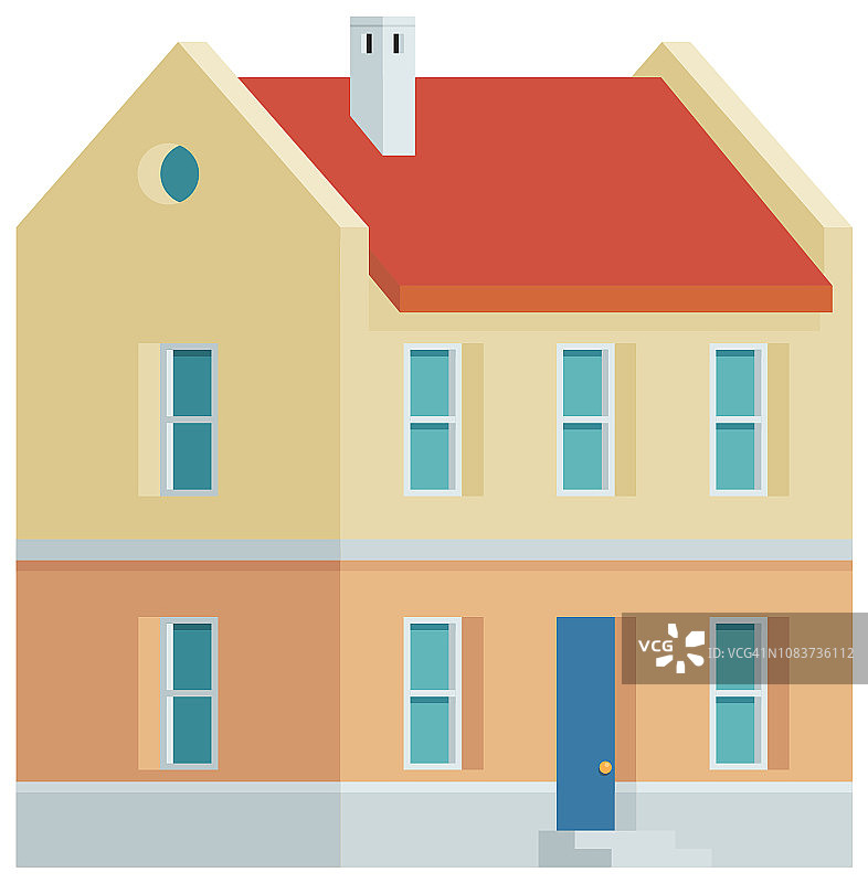 房屋建筑矢量图标图片素材