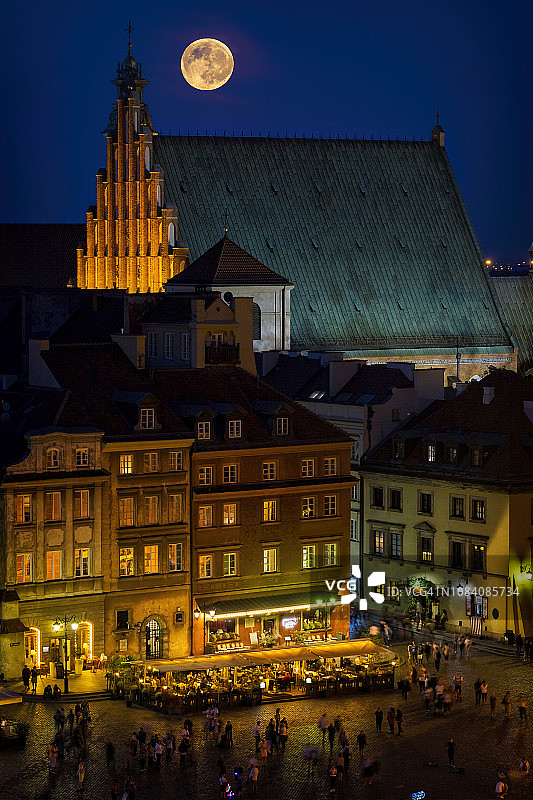 华沙老城城堡广场，波兰图片素材