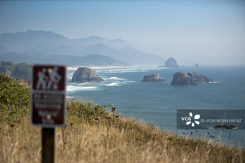 俄勒冈州私人财产禁入标志特写图片素材