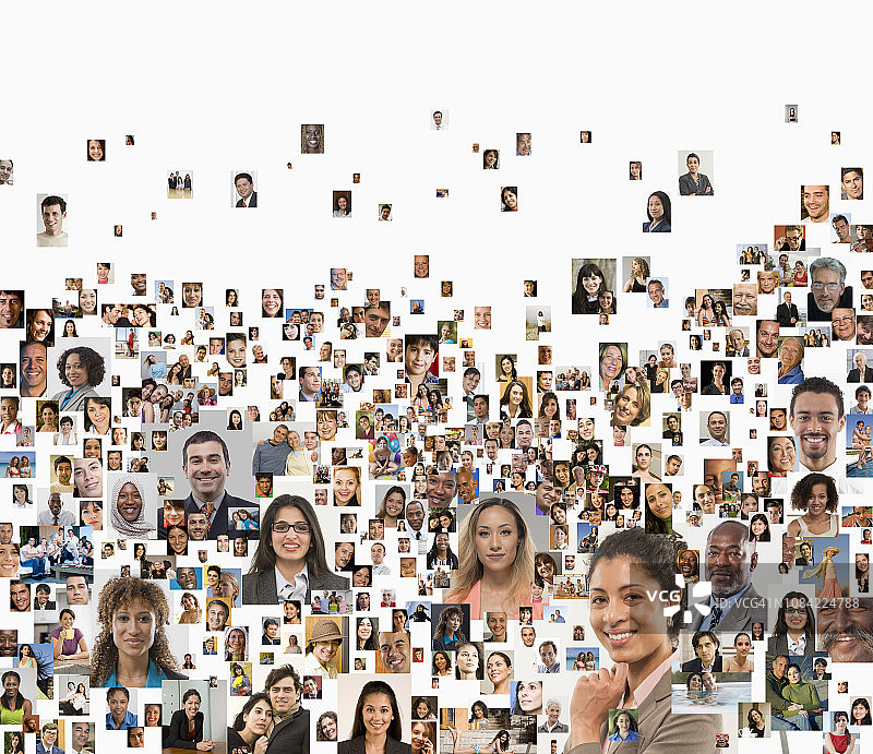 社交媒体人像拼贴图片素材