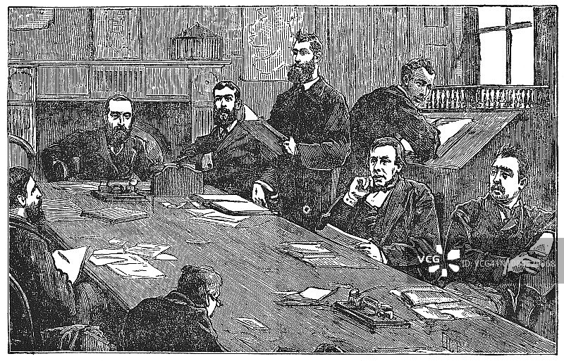 爱尔兰都柏林的爱尔兰土地联盟会议图片素材