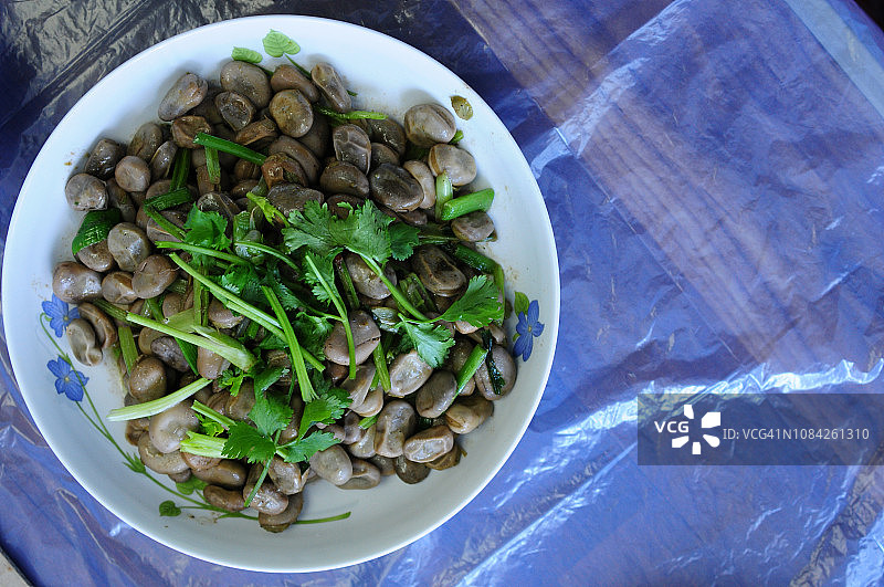 蚕豆炒菜图片素材