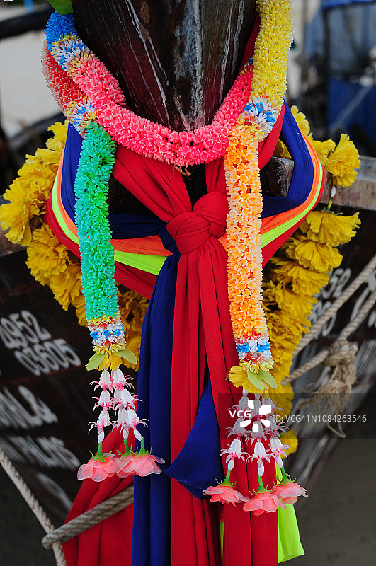 泰国长尾船船头装饰图片素材