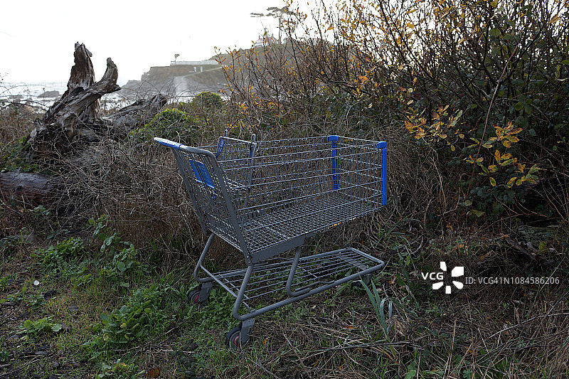 美国西部加利福尼亚州新月城炮台点的购物车图片素材
