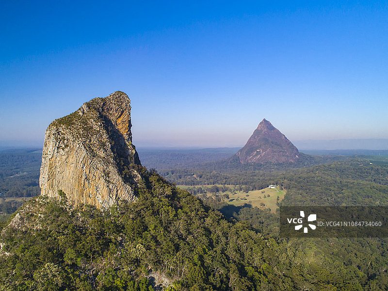 澳大利亚昆士兰州库诺林山和比尔瓦山全景航拍图片素材