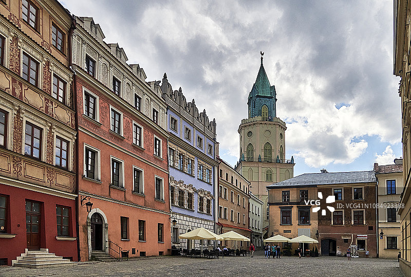 波兰卢布林省首府卢布林的雷内克（市场广场）。图片素材