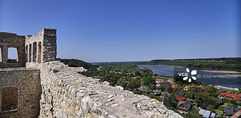 从城堡遗址看到的维斯瓦河景色图片素材