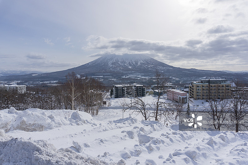 冬季的日本北海道二世古图片素材