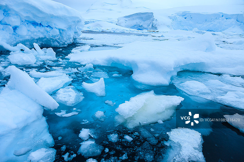 南极洲的威廉敏娜湾图片素材