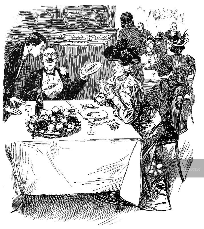 顾客向服务员投诉菜品 - 1896图片素材