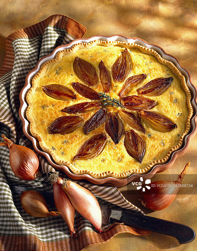 红葱头咸味馅饼图片素材