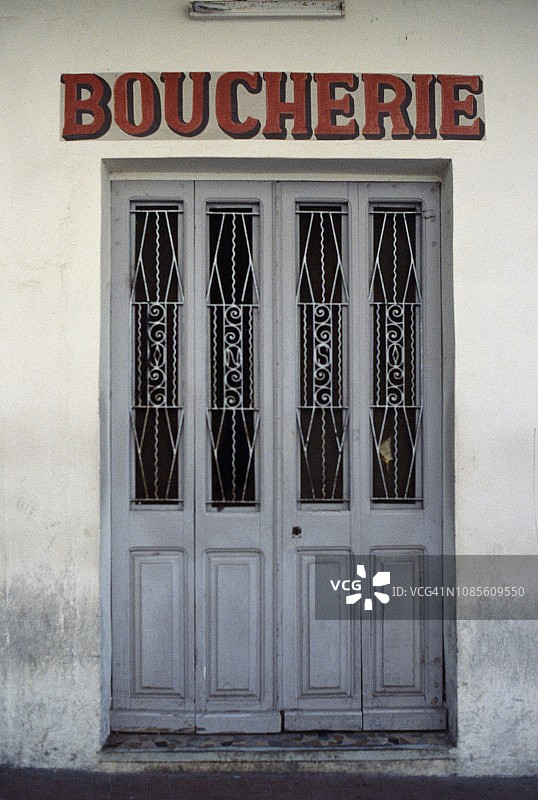 科西嘉岛的肉店图片素材