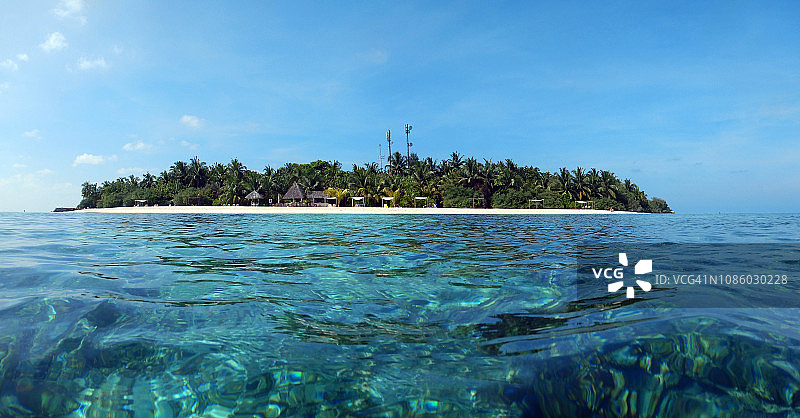 马尔代夫埃里亚度岛全景图片素材