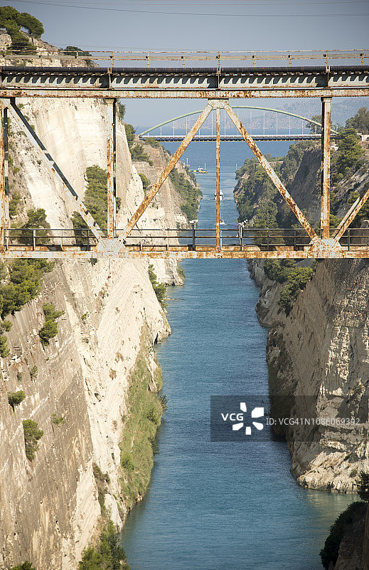 希腊科林斯运河图片素材