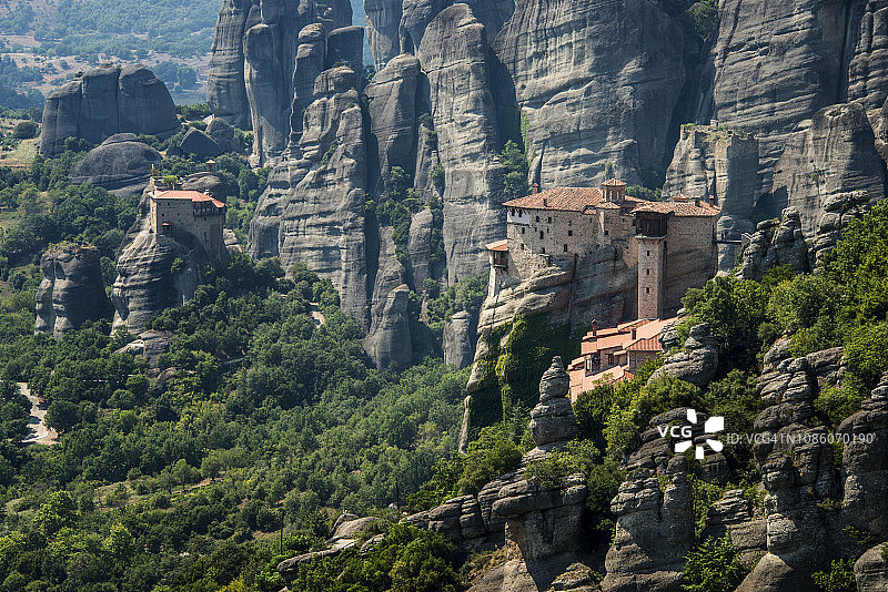 卡兰巴卡鲁萨努修道院，希腊迈泰奥拉图片素材